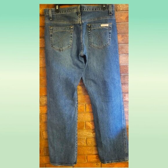 Calvin Klein Jeans Denim - Y2K Calvin Klein Straight Leg Mid-Rise Jeans, Medium Wash - Size 8